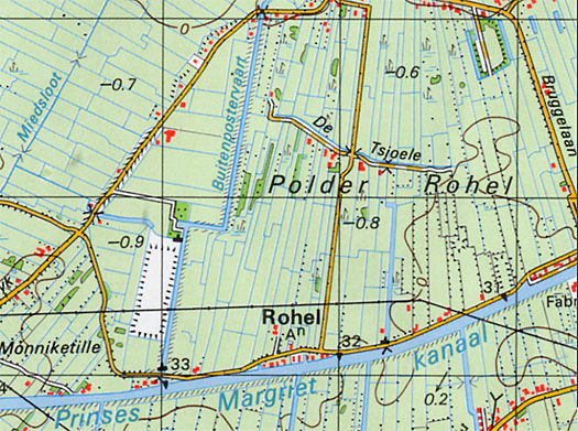 moderne kaart van Rohel