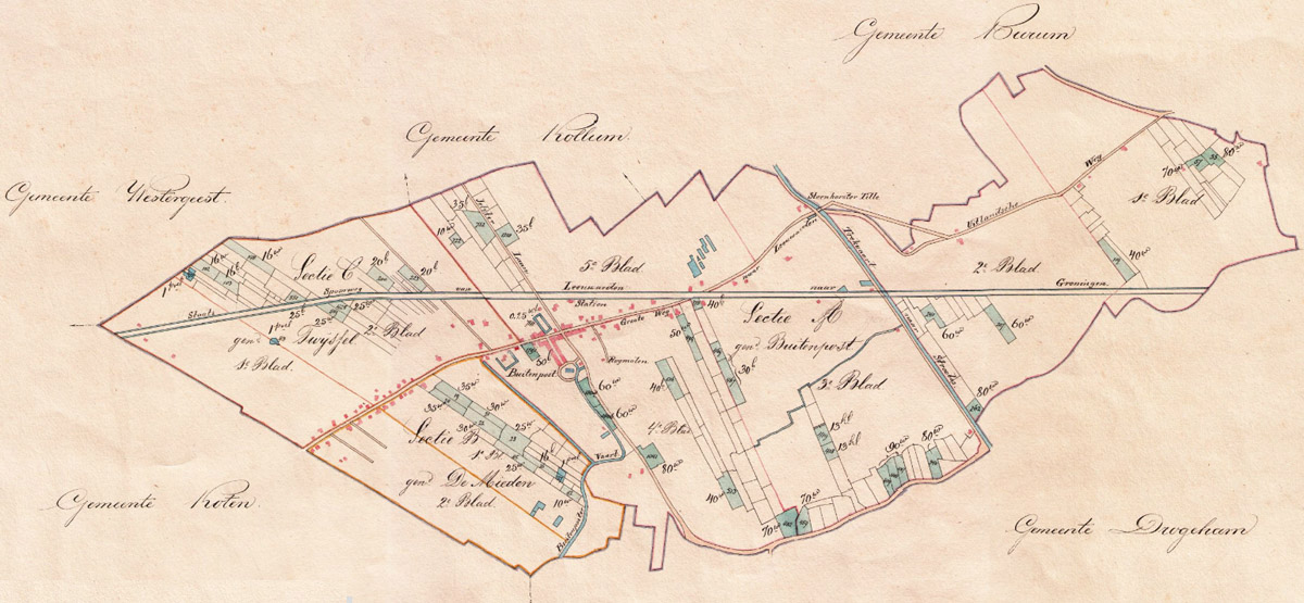 kaart van buitenpost van 1887
