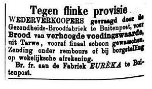advertentie broodfabriek Eureka