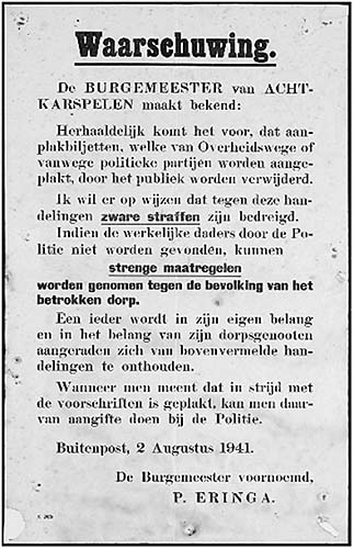 waarschuwingsbiljet 1941
