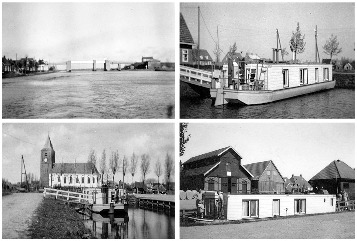 het haventje van Buitenpost in de jaren '50 van de vorige eeuw