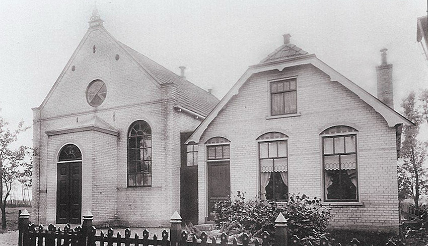 foto van het evangelisatiegebouw in 1906