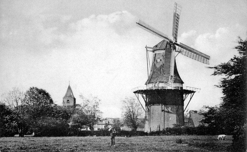 foto van de korenmolen in 1913
