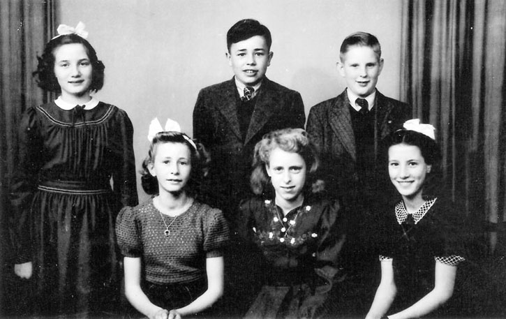 schoolfoto 7e klas openbare lagere school 1949