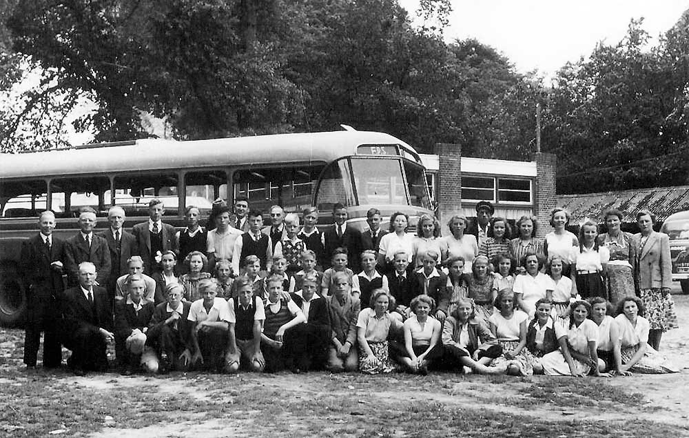 gereformeerde knapen en meisjesverenigingsreisje 1950