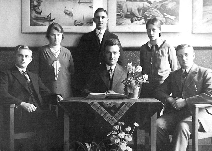 personeel van de christelijke school in 1938