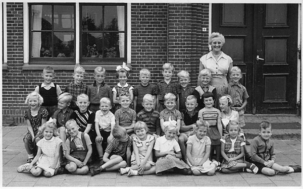 schoolfoto christelijke school 1955