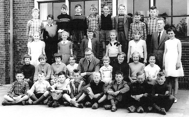 schoolfoto christelijke school 1958, klas 5