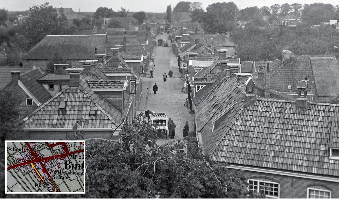 foto van de kerkstraat rond 1930
