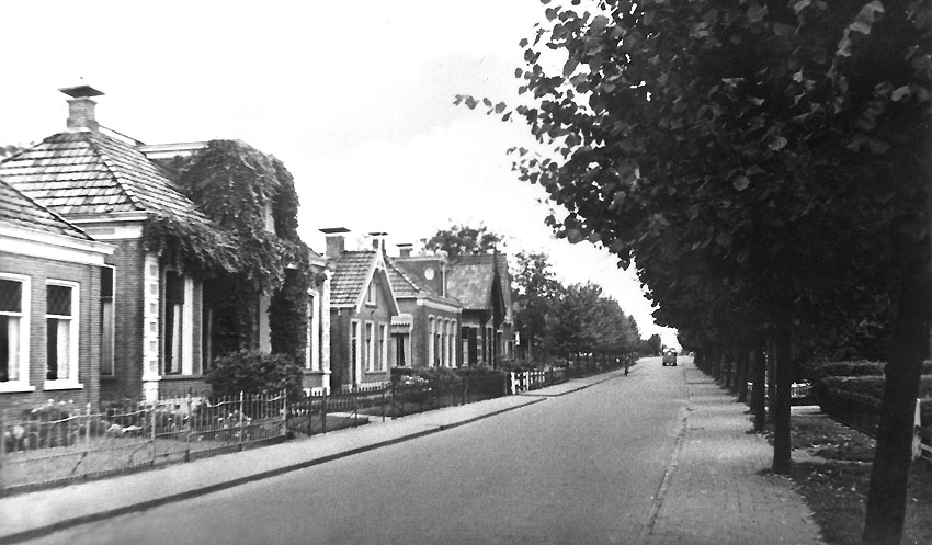 foto van de stationsstraat vermoedelijk rond 1935