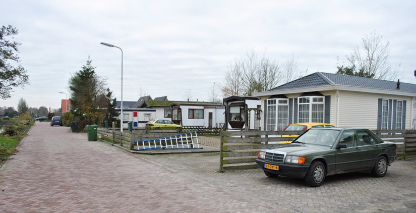 foto van het woonwagenkamp bij Lutkepost in 2012