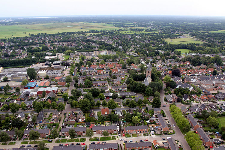 luchtfoto van westelijk deel Buitenpost
